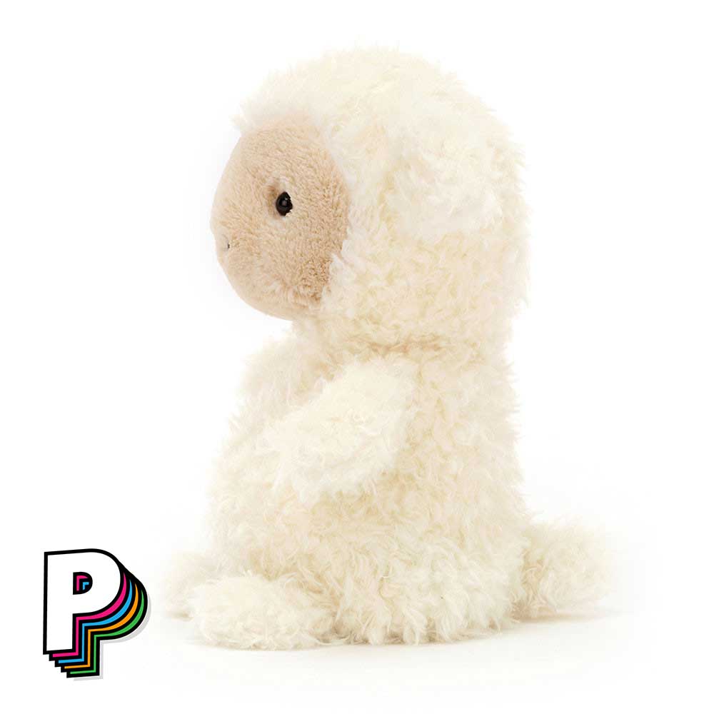 Peluche agneau Little Lamb de Jellycat de côté