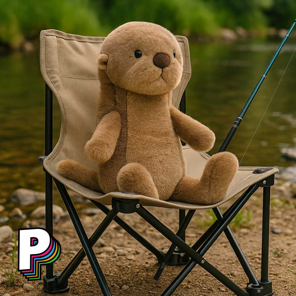 Peluche loutre Brooke jellycat à la pêche