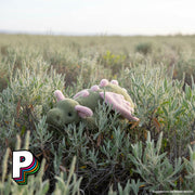 Peluche dragon Malachy caché dans l'herbe Jellycat