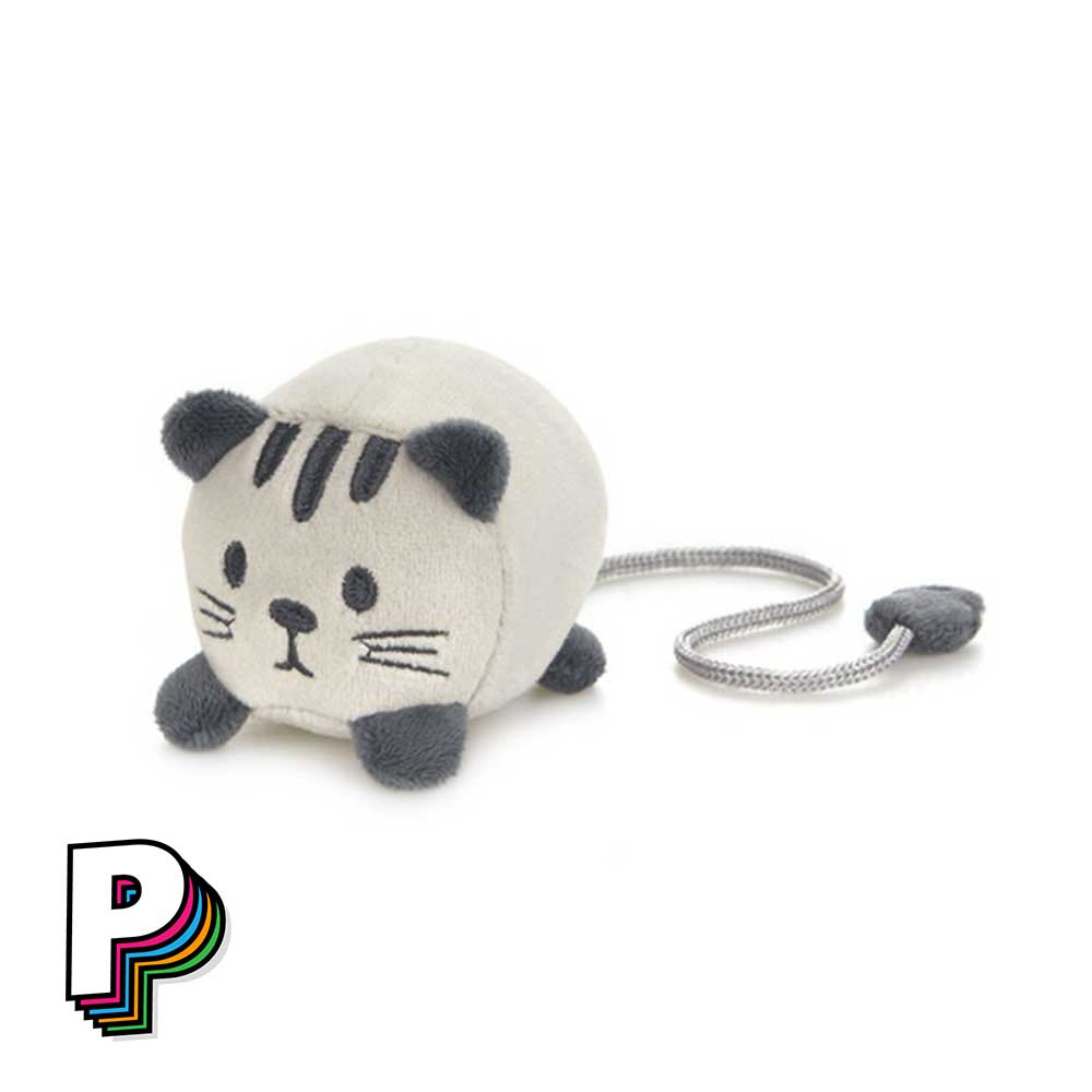 Marque-page peluche chat gris Fluffy Kitty