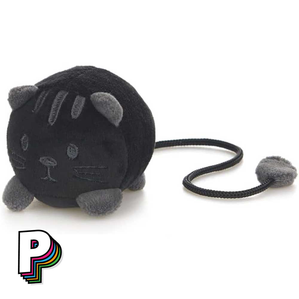Marque-page peluche chat noir Fluffy Kitty de face
