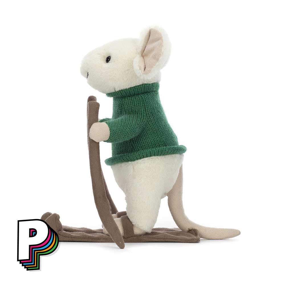 MER3S doudou Merry Ski souris de côté