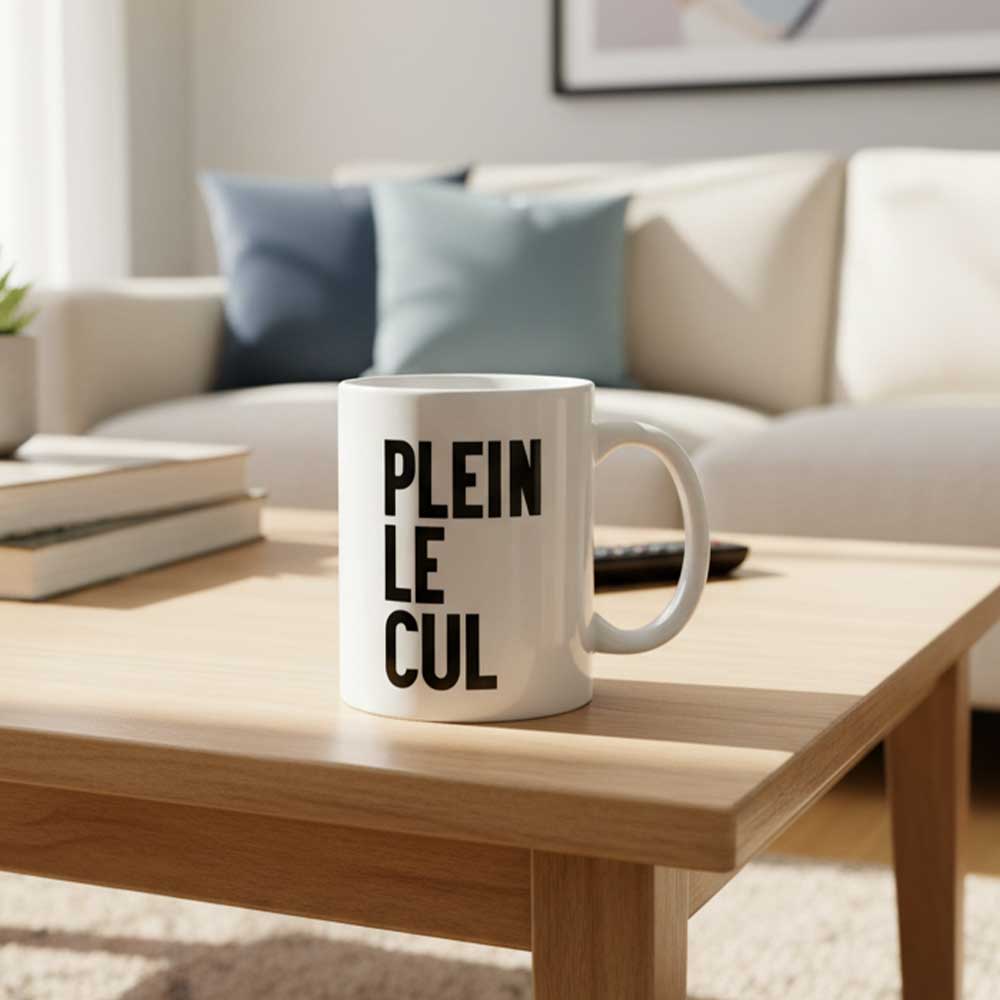 Mug "Plein le Cul" blanc brillant