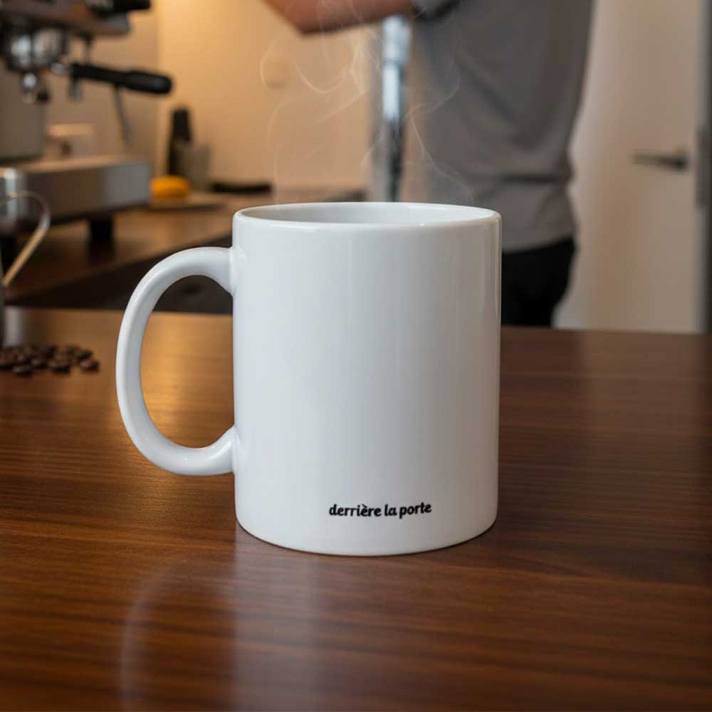 Dos tasse Mug "Ta gueule pour voir" blanc brillant