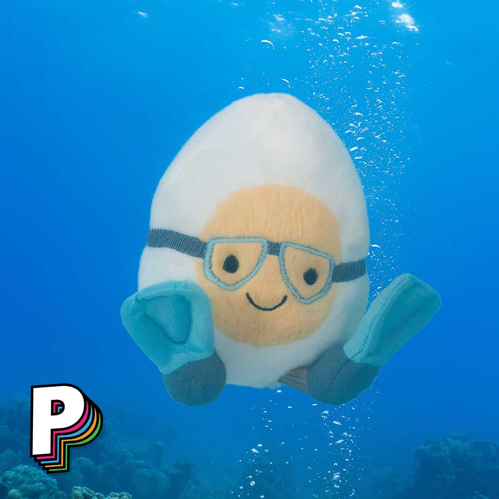 oeuf plongée Jellycat sous l'eau