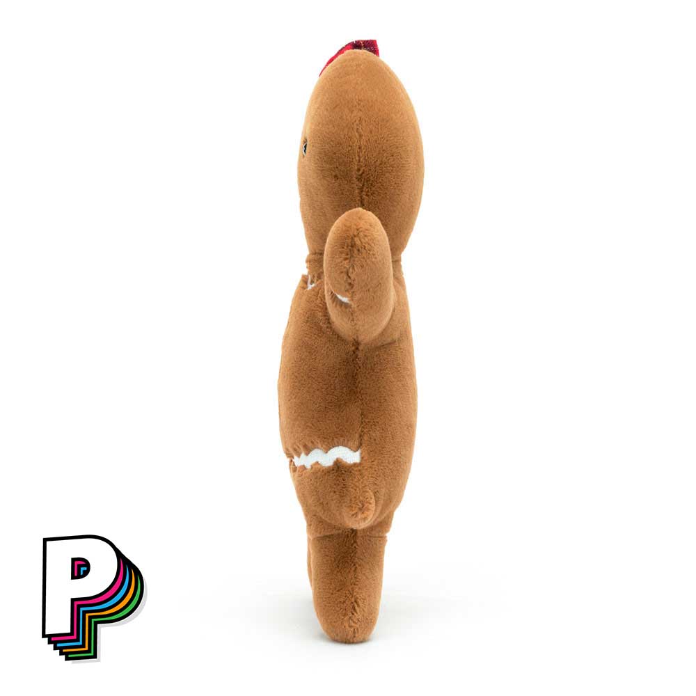 Peluche pain d'épice fille de côté