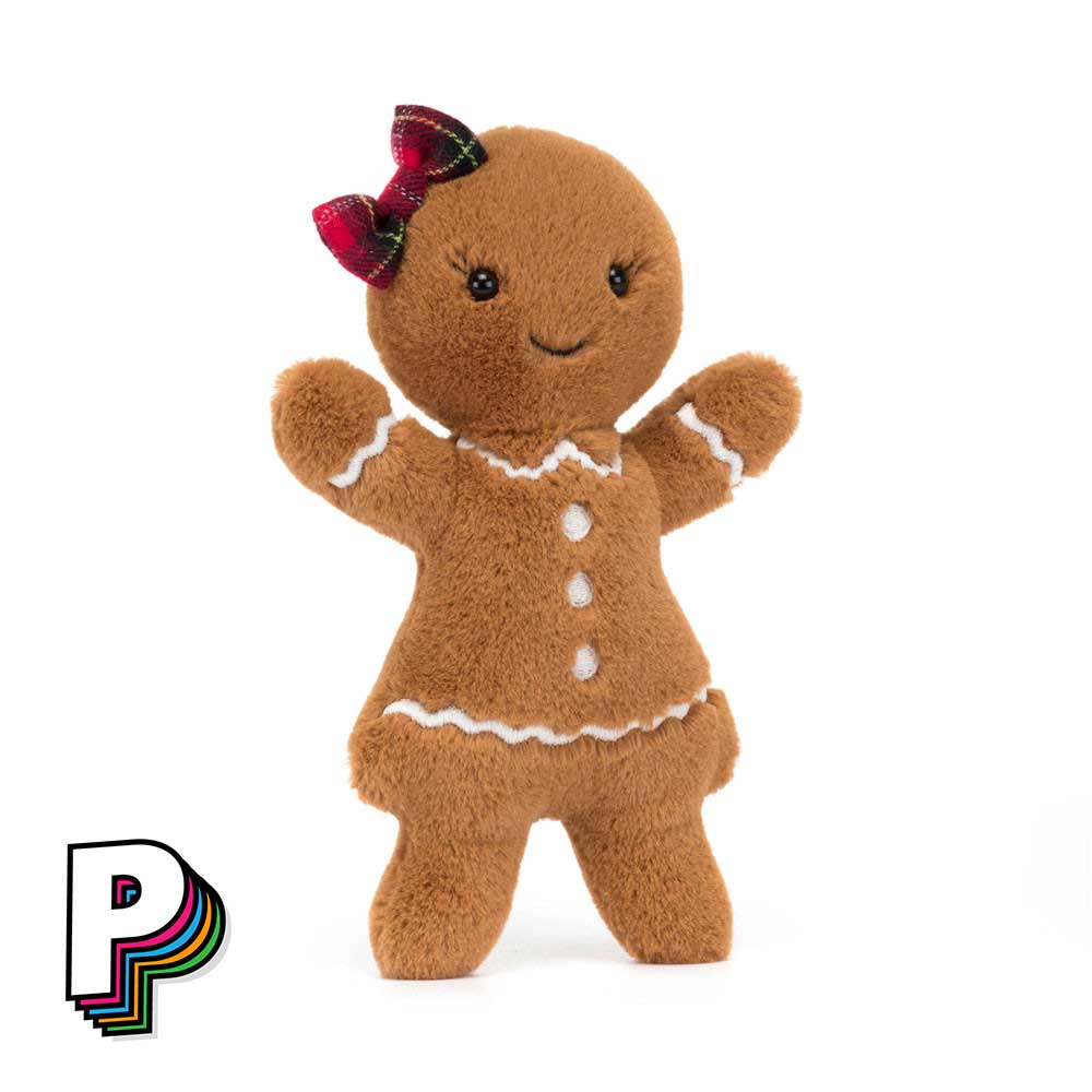 Peluche Ruby Bonhomme Pain d'Épice de Jellycat JGB2R et JGB3R
