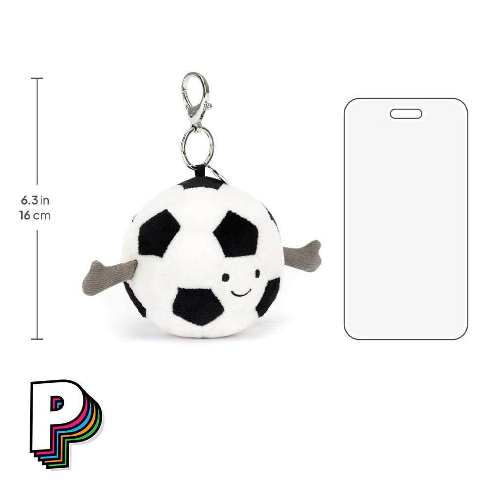 Dimensions porte-clé ballon de foot