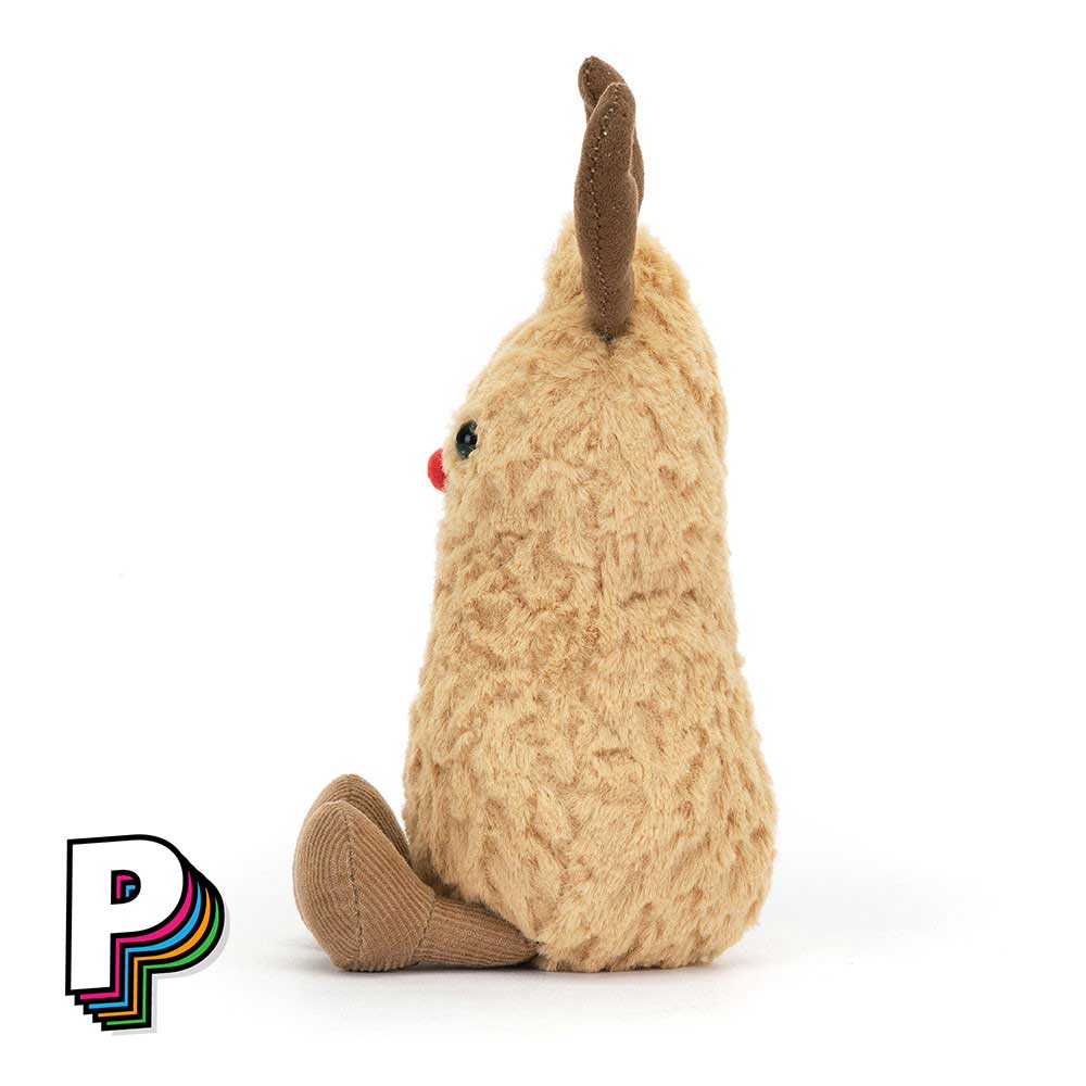 Peluche renne cacahuète côté