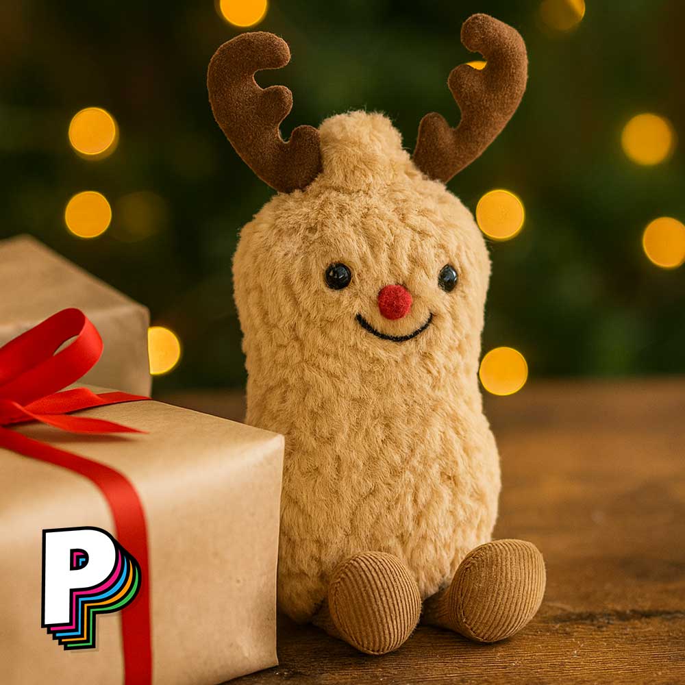 Peluche Cacahuète Renne de Noël Jellycat