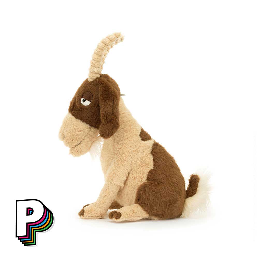 Peluche chèvre Glenny de jellycat de côté