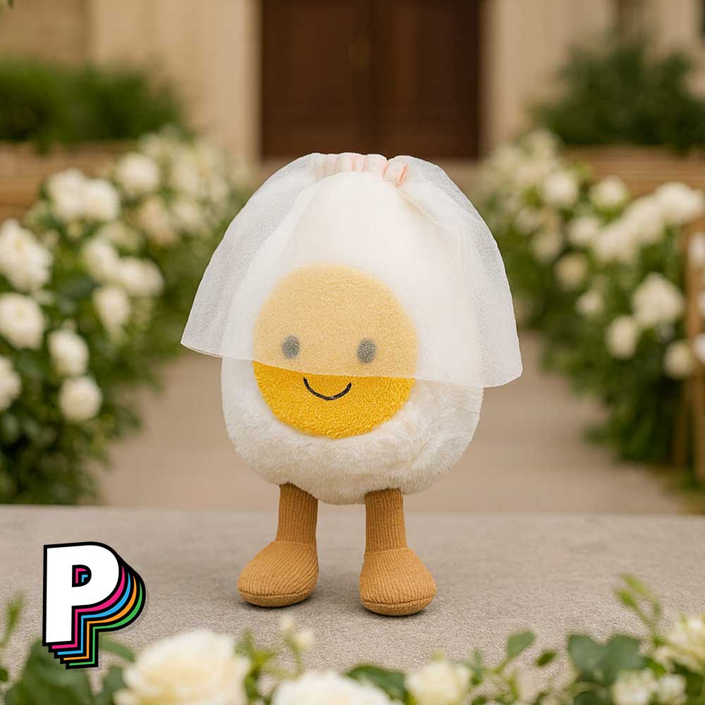 peluche oeuf dur mariée jellycat