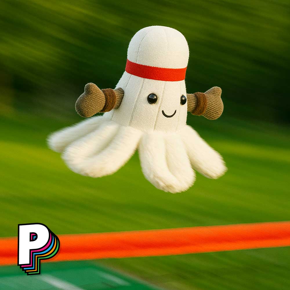 Peluche volant badminton Jellycat Sport