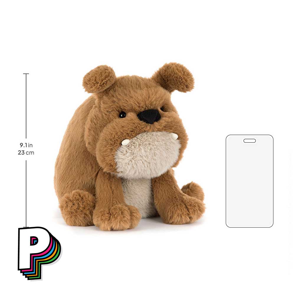 Dimensions Peluche bouledogue Chien Derreck de Jellycat
