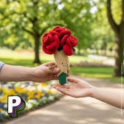 Peluche bouquet rose rouge Amuseables de Jellycat