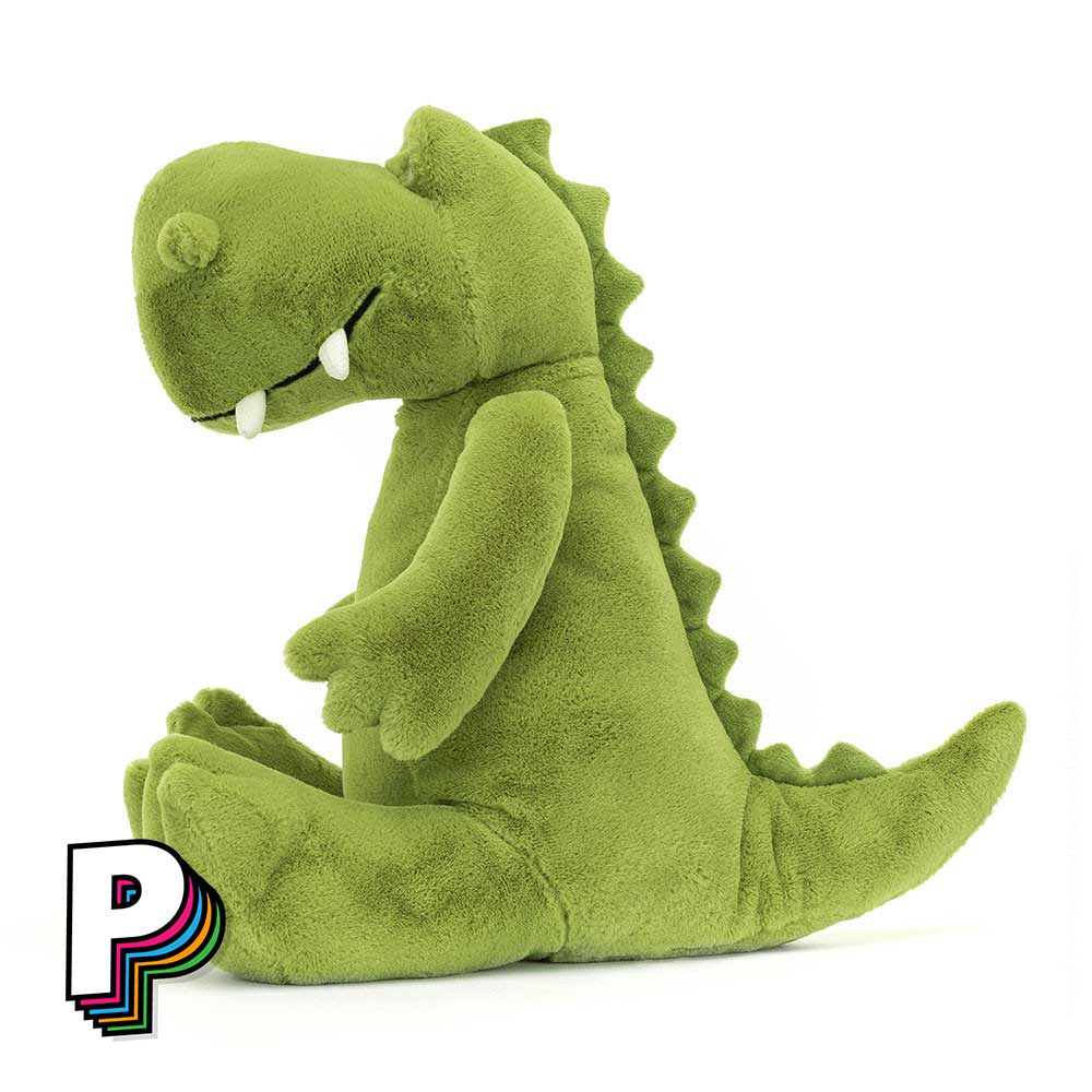 Peluche Bryno Dino de Jellycat de côté