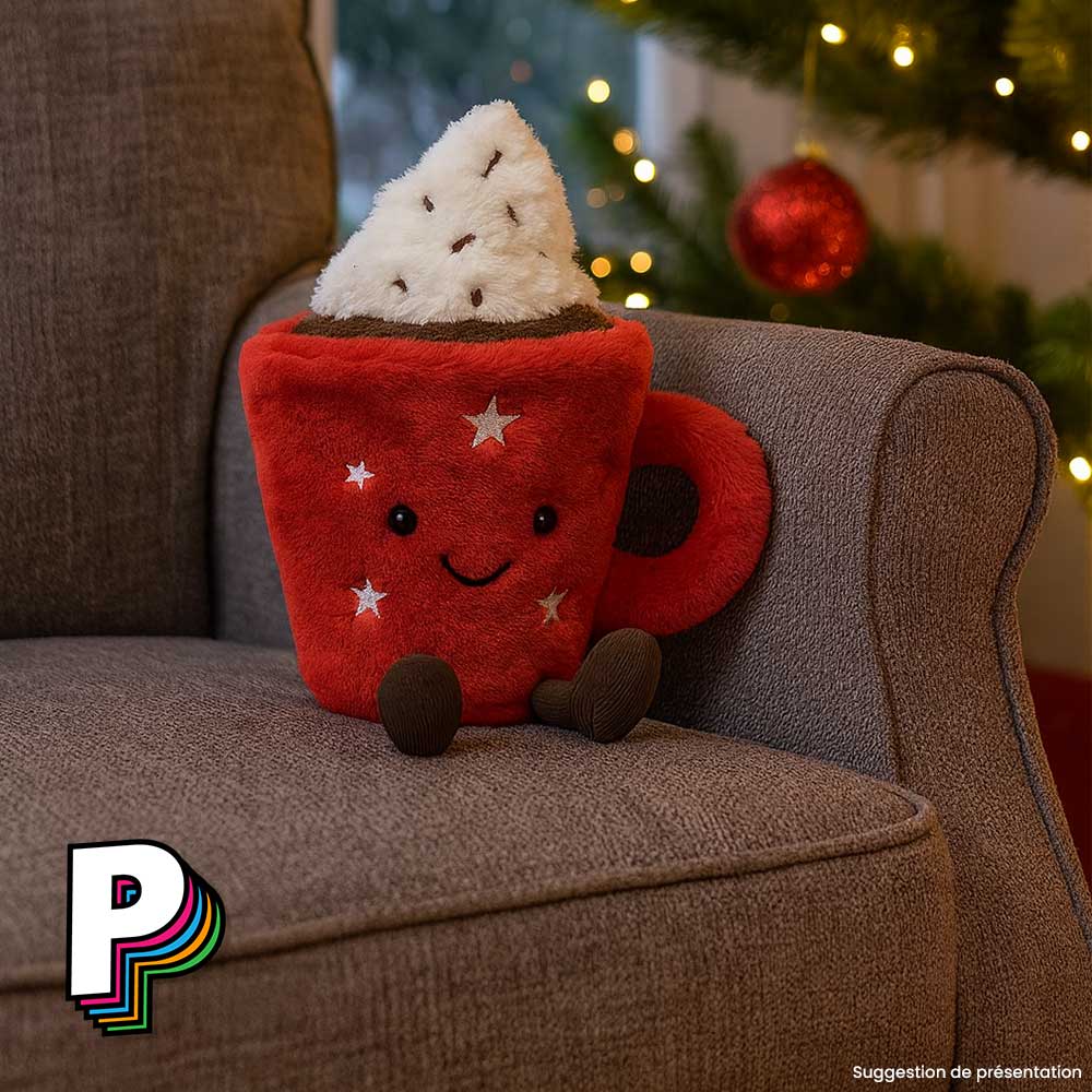 Peluche Tasse Rouge Chocolat Chaud Amuseables de Jellycat