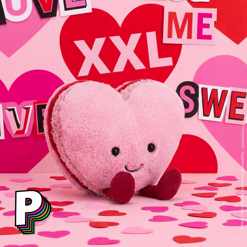 Amuseables Colette Heart Macaron A4MACHP Jellycat