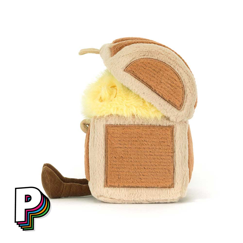 Peluche coffre au trésor de côté