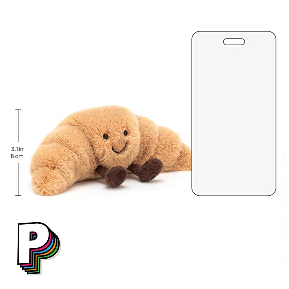 dimensions croissant Croissant doudou de côté Jellycat