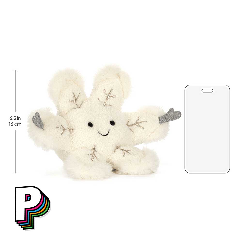 Dimensions Peluche Flocon de Neige Amuseables de Jellycat
