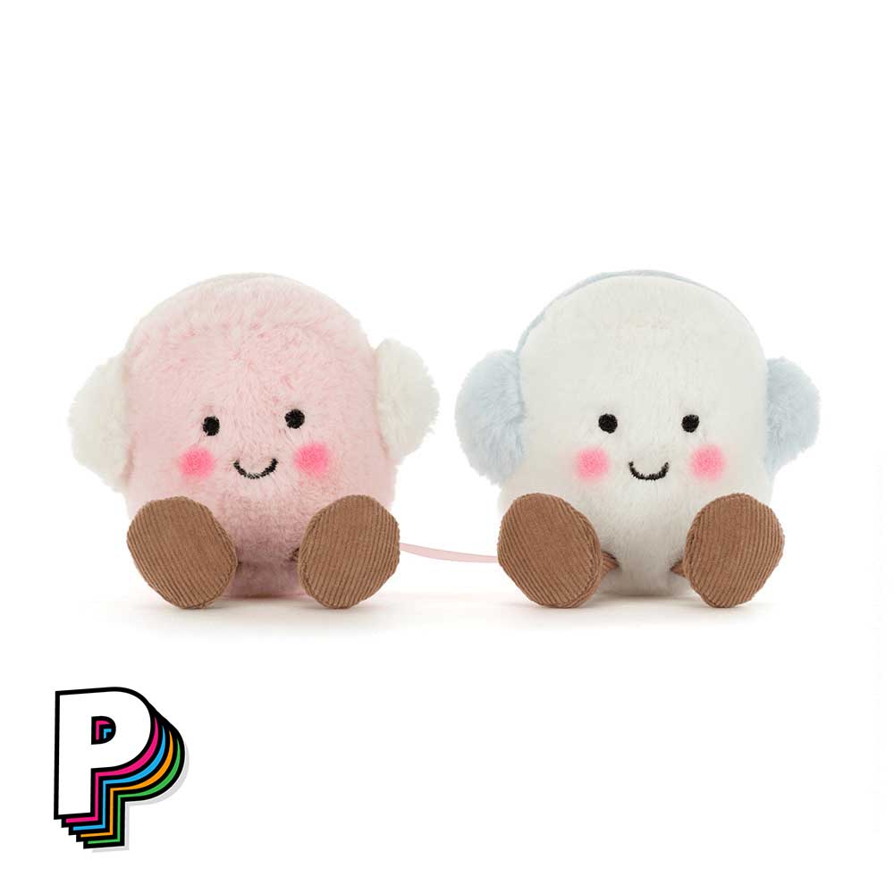 Jellycat Amuseables Toastie Pink and White Marshmallows A6MPWT