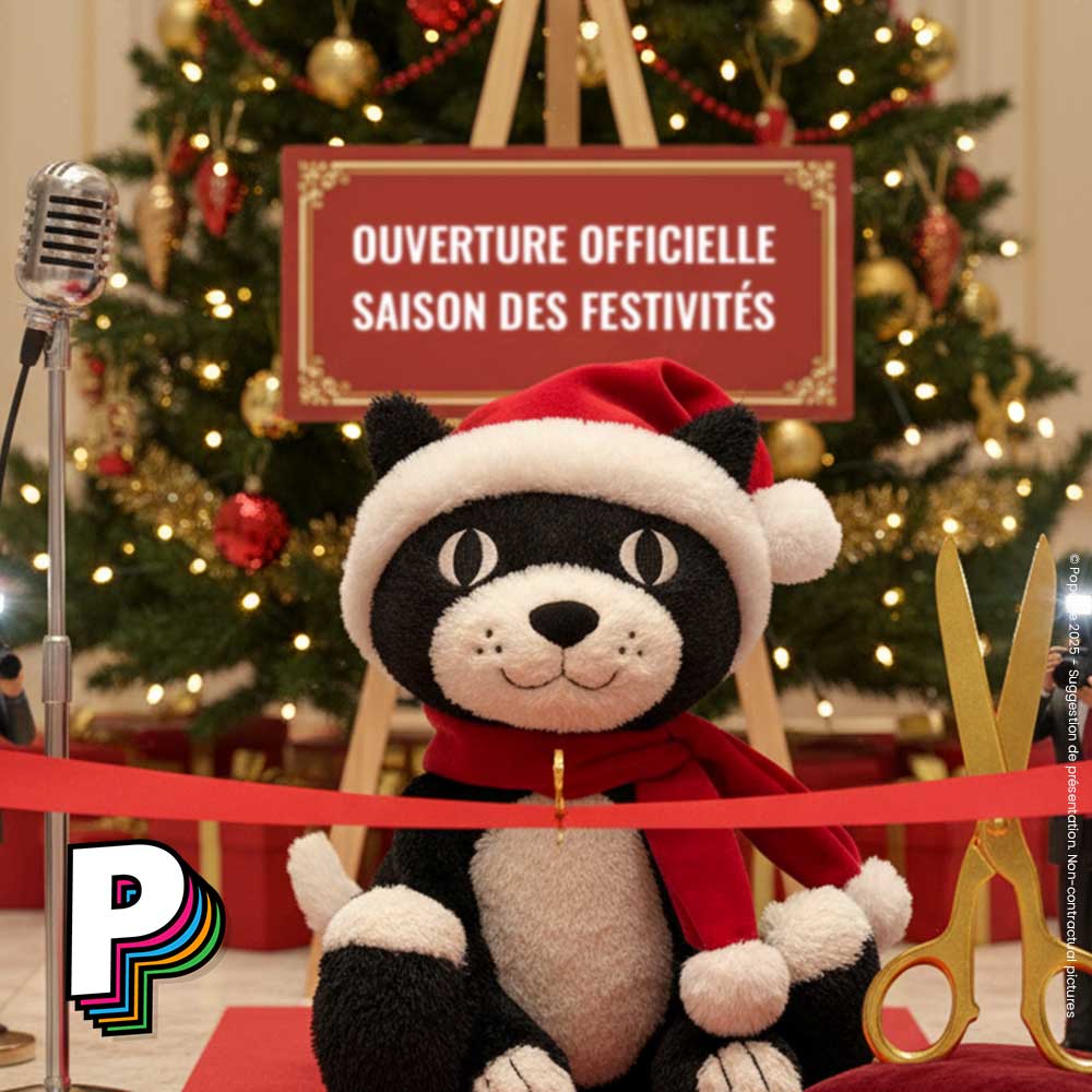 Peluche Jack le chat Noël de Jellycat inauguration Noel