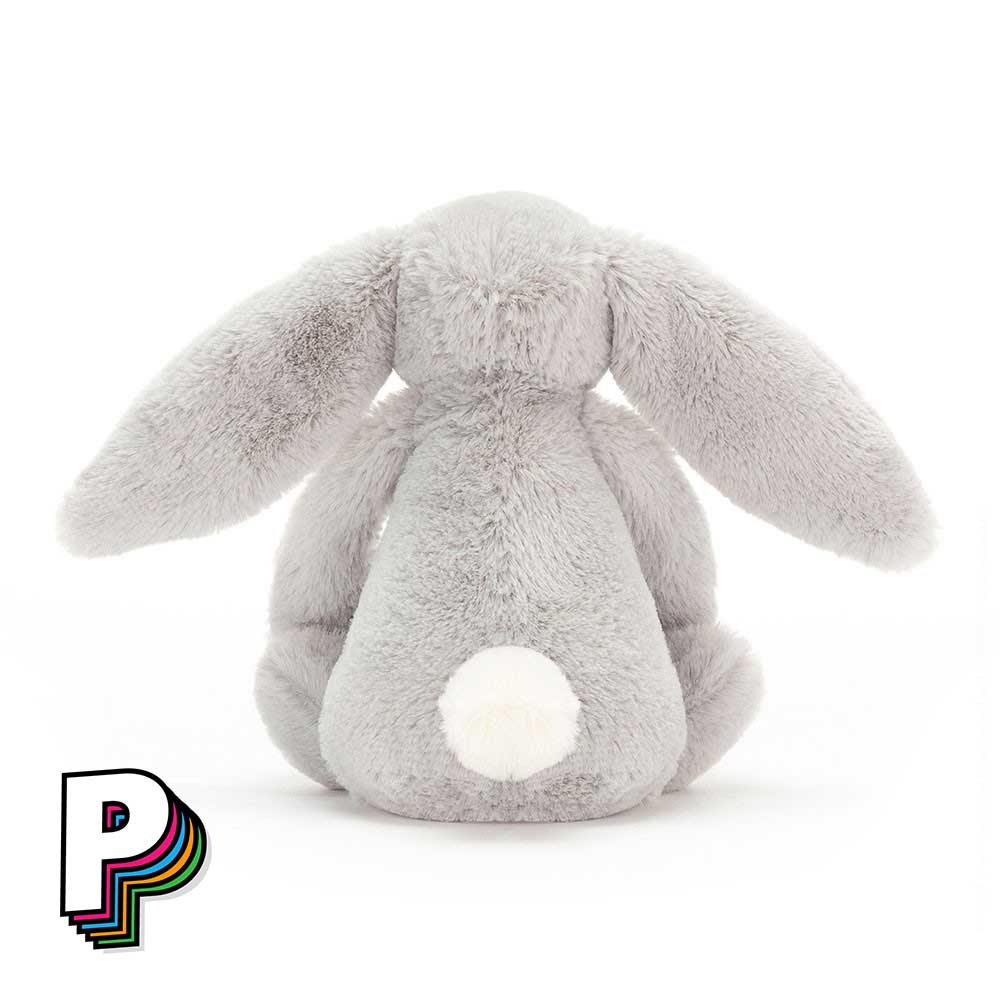 Peluche lapin silver small Jellycat de dos