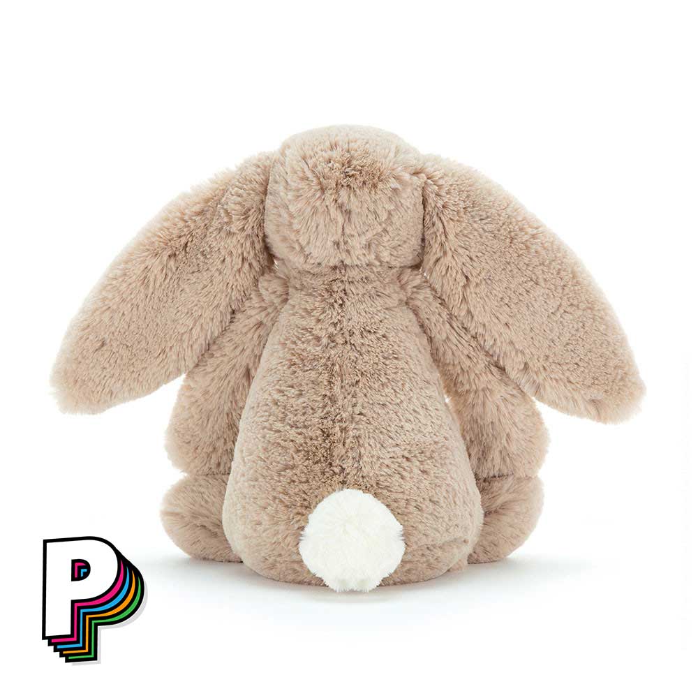Peluche lapin beige Bashfull Jellycat medium de dos
