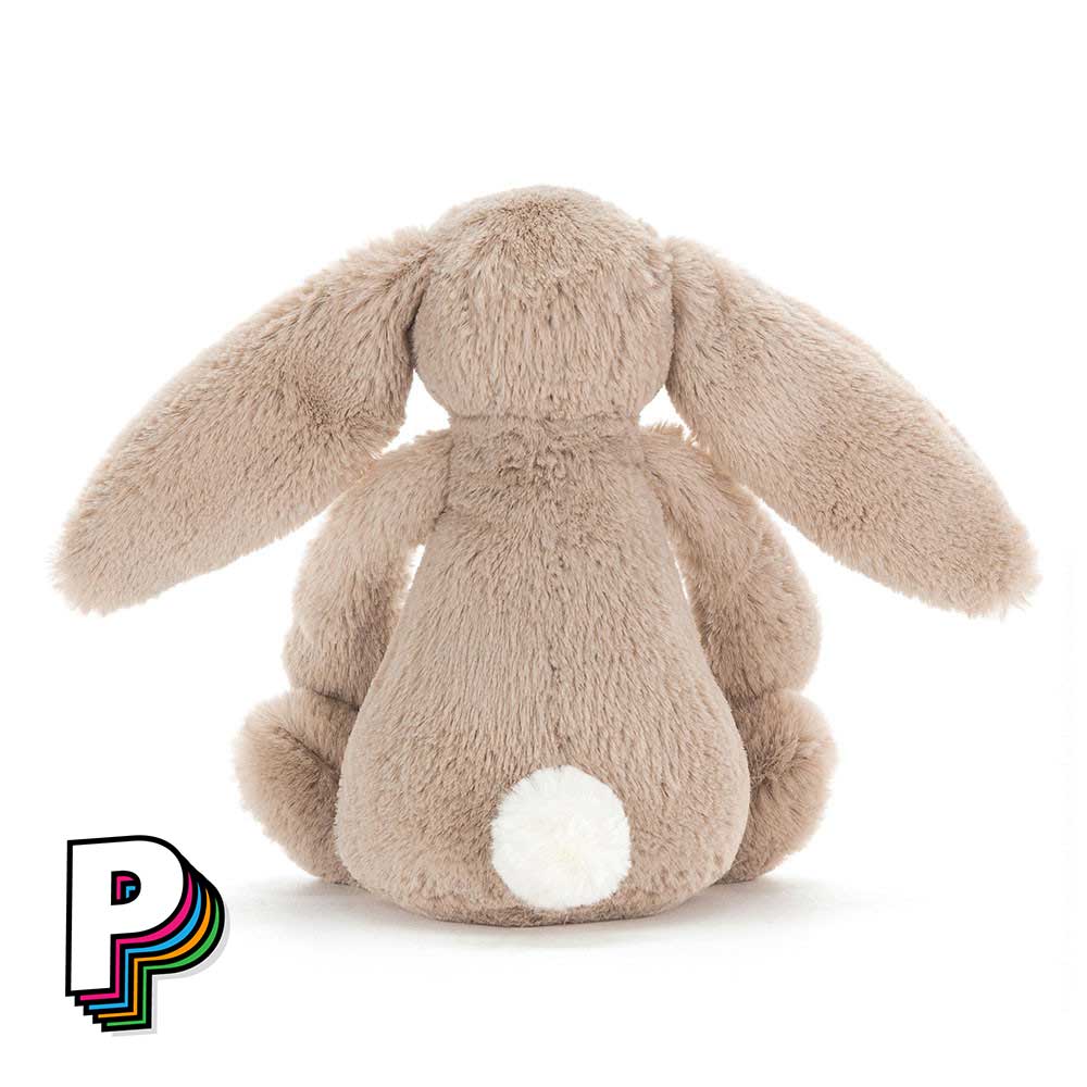 Peluche lapin beige Bashfull Jellycat small de dos
