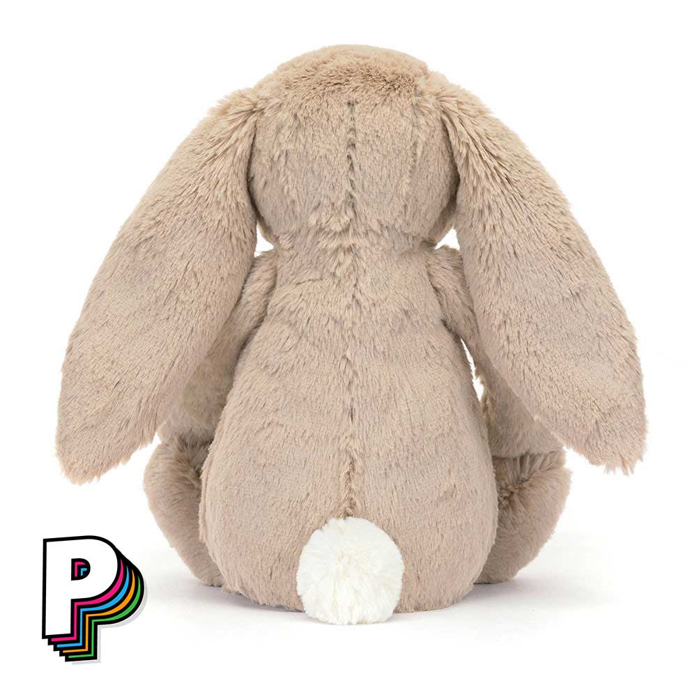 Peluche lapin beige blossom medium bpm3bm de dos