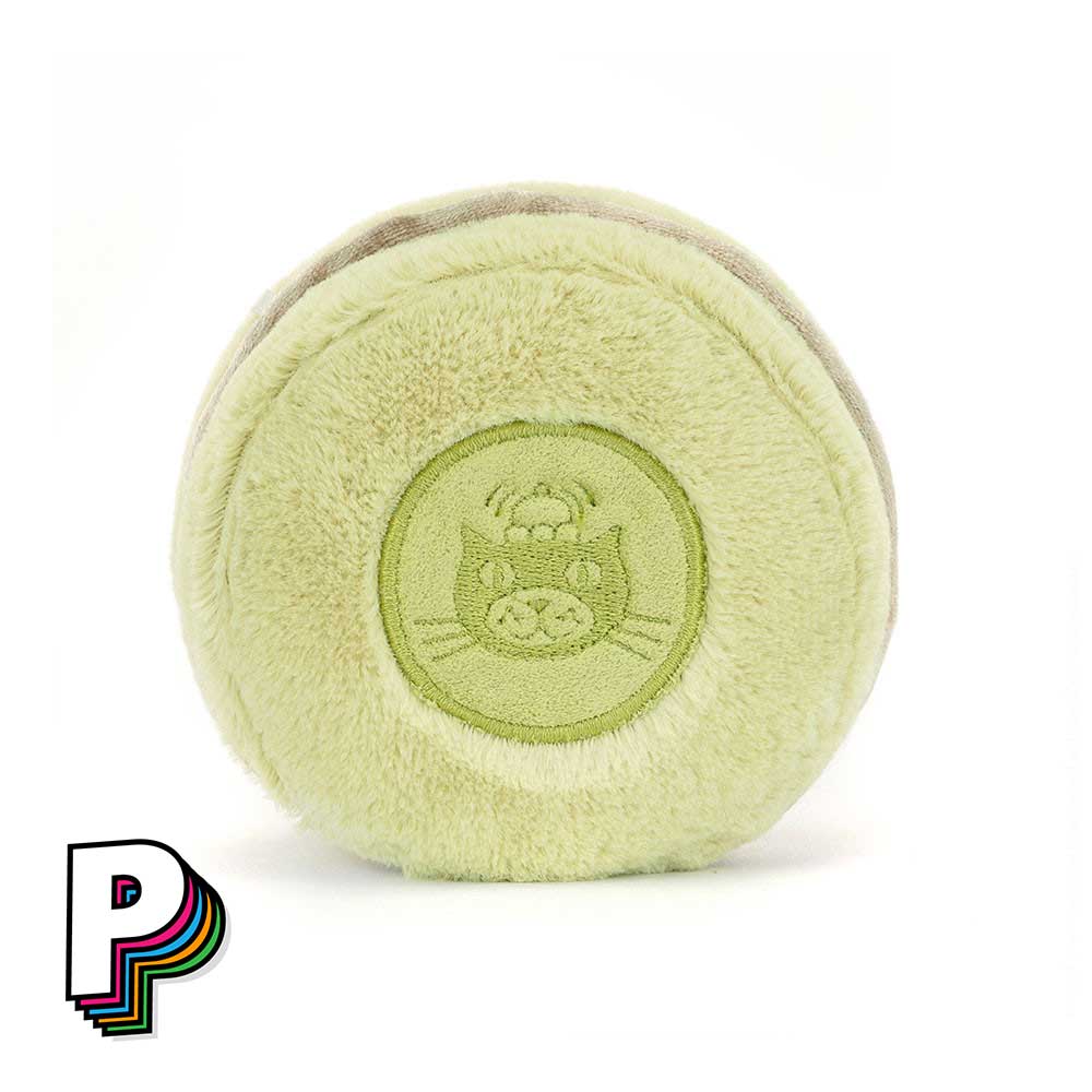 Peluche de dos Macaron Pistache Max avec logo de Jellycat