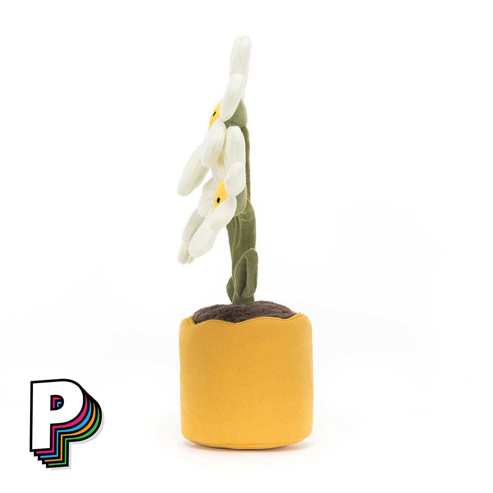 Peluche pot de Marguerites en fleurs Amuseables de Jellycat de côté