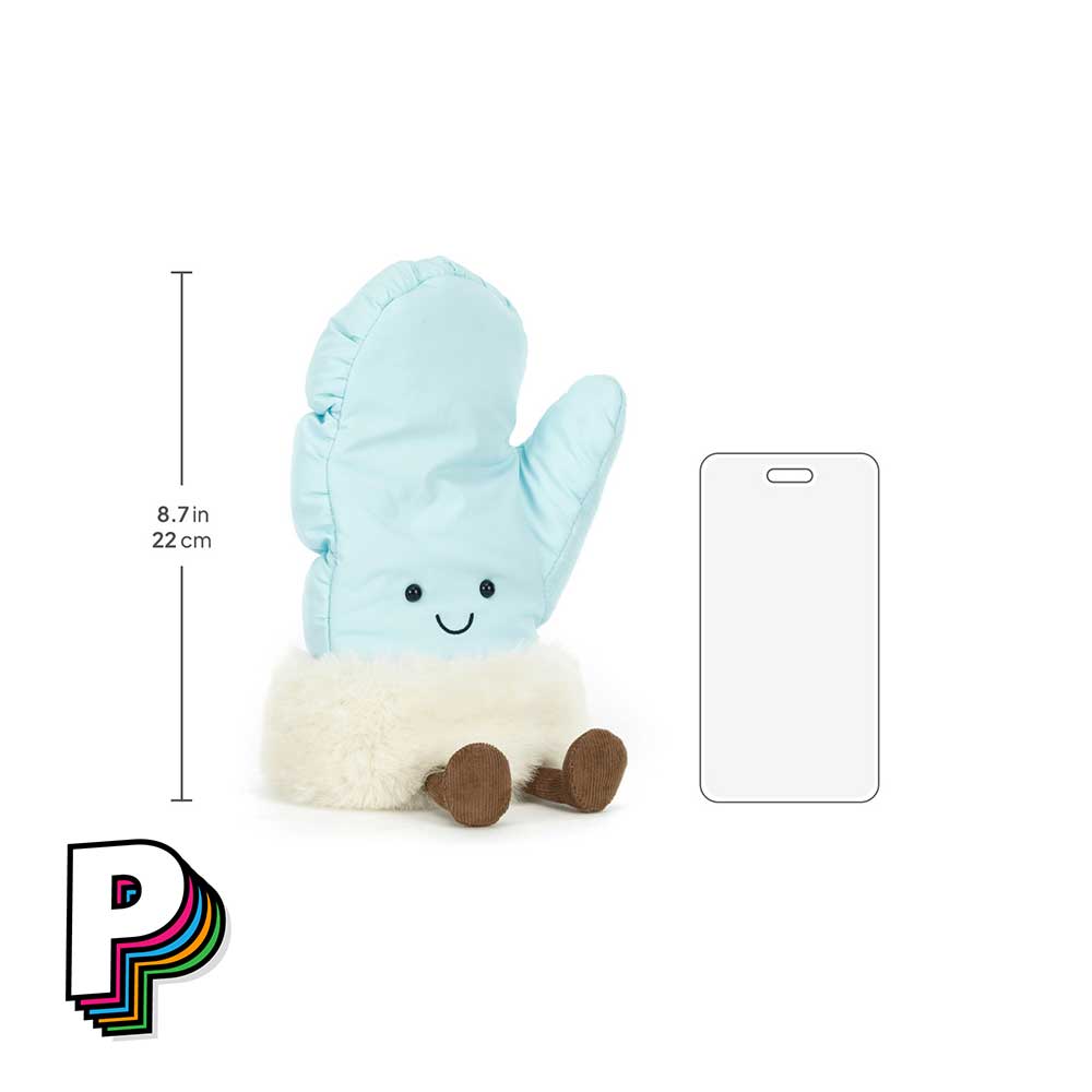 Dimensions peluche Moufle de ski Amuseables de Jellycat