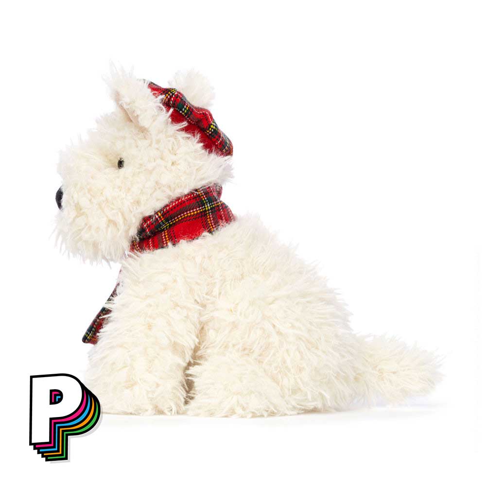 Peluche Munro Chien Écossais Hiver Scottie de Jellycat de côté