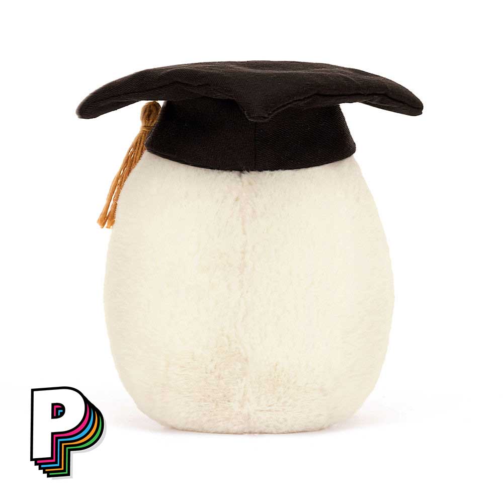 dos de la peluche oeuf diplome