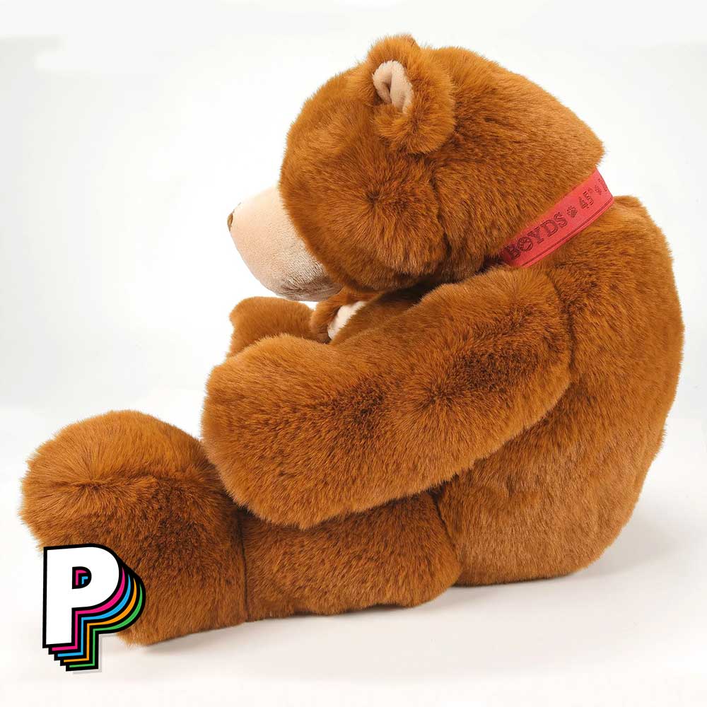 Peluche Ours Bubba 40cm Marron de Boyds Bears de côté
