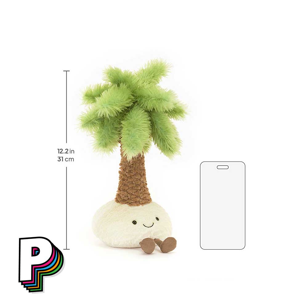 Dimensions Peluche Pammie Palmier Amuseables de Jellycat