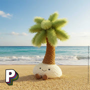 Peluche Pammie Palmier Amuseables de Jellycat dans le sable su rune plage