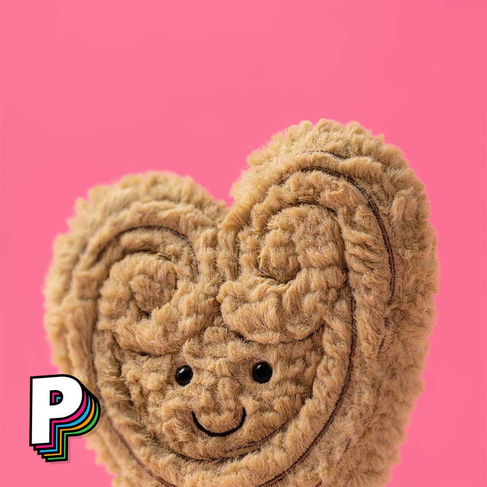 Détails du visage de la Peluche Palmier Feuilleté Philippe Amuseables de Jellycat