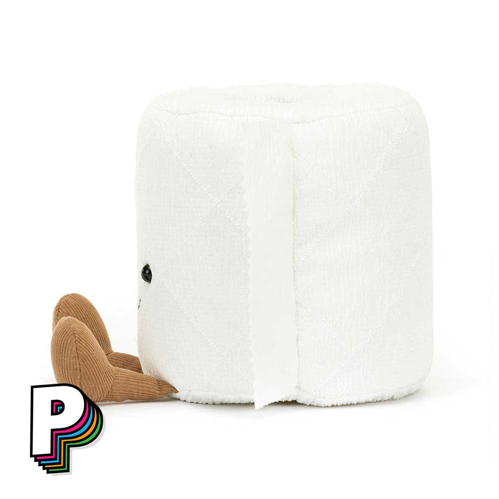 Peluche rouleau papier toilette côté