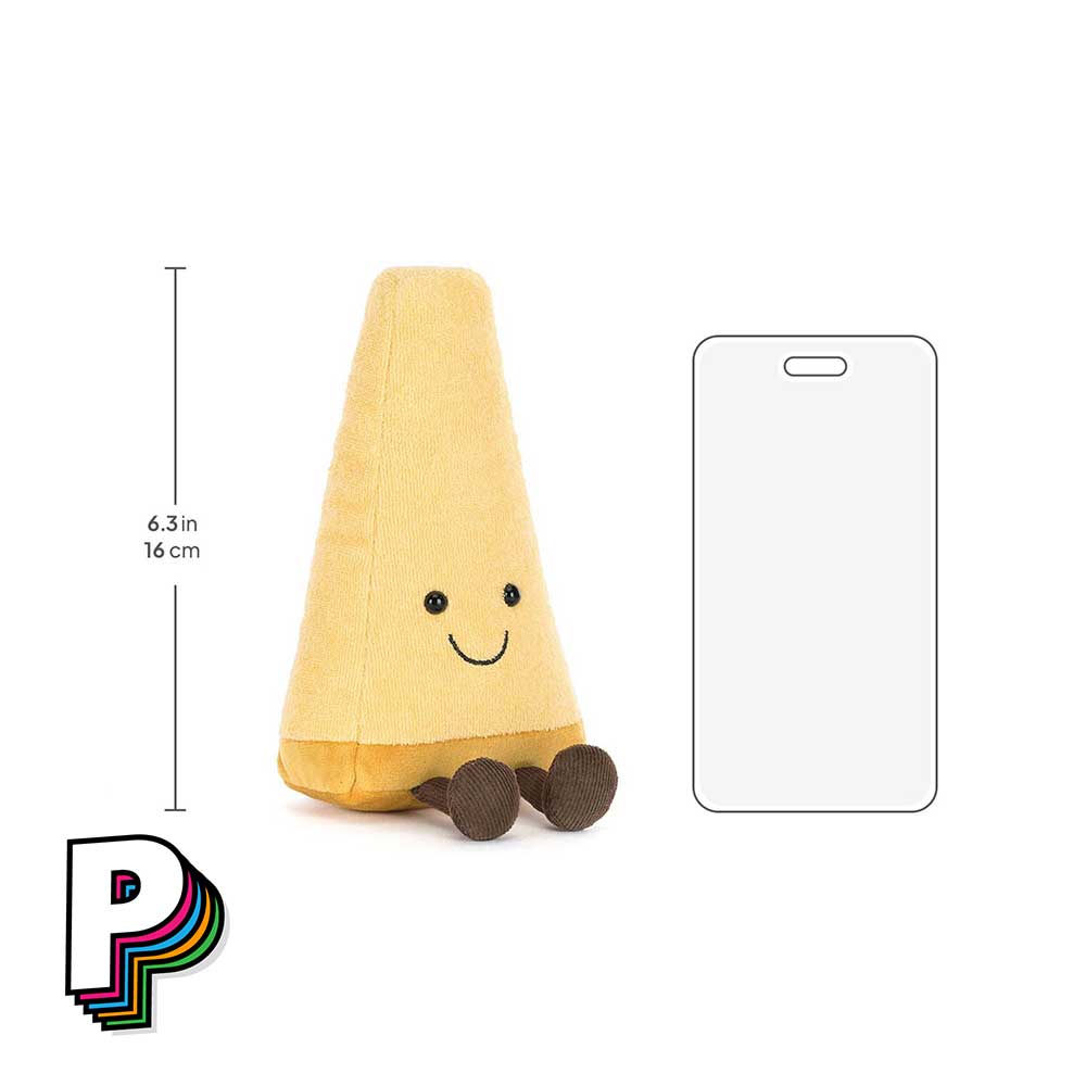 Dimensions parmesan fromage peluche Jellycat
