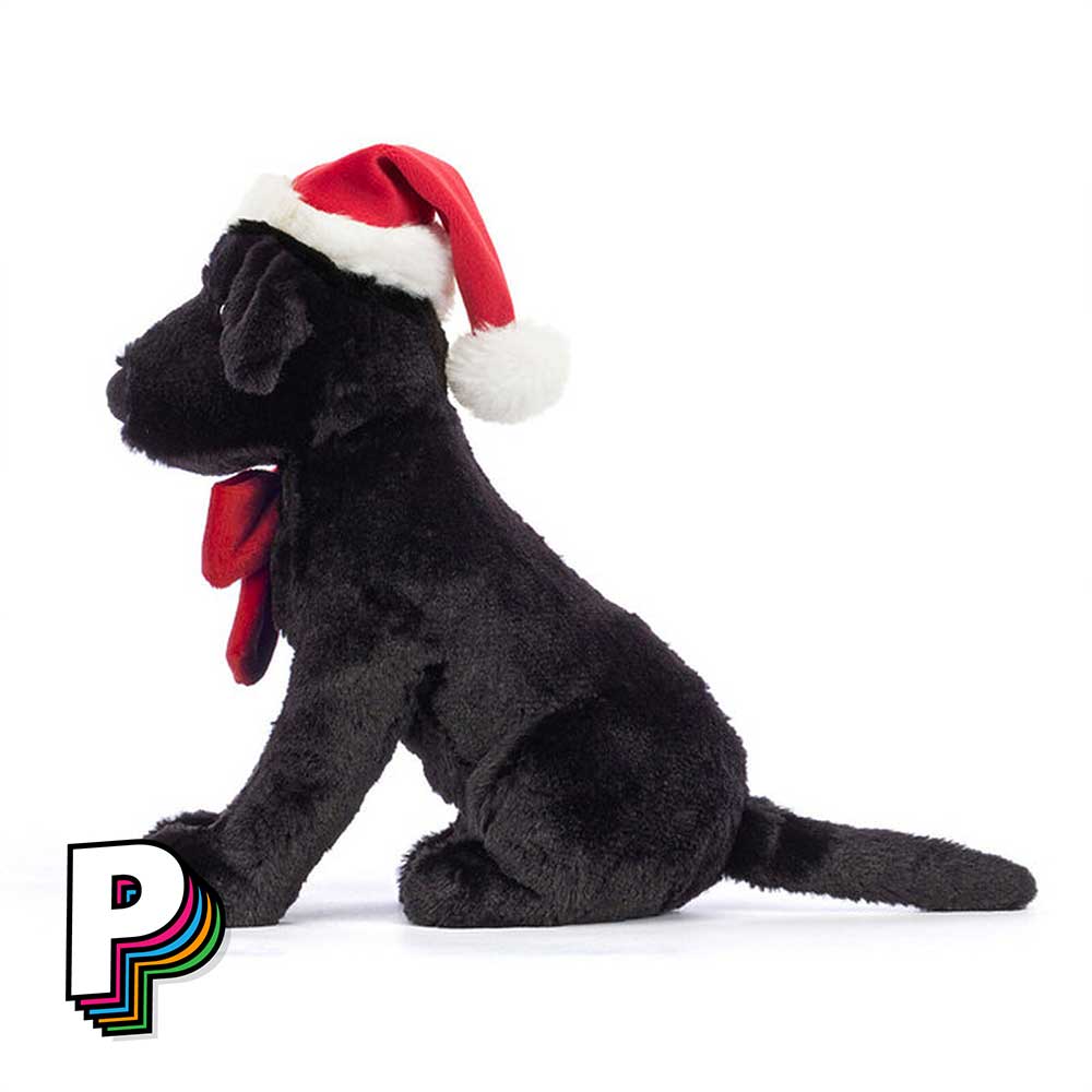 Winter Warmer Pippa Black Labrador Jellycat de côté