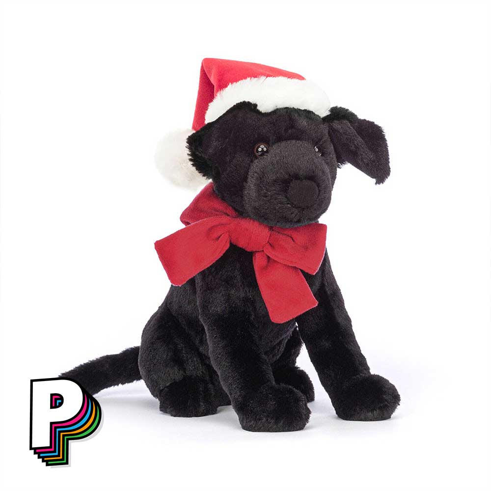 Peluche Chien Pippa Labrador Noir Noël de Jellycat