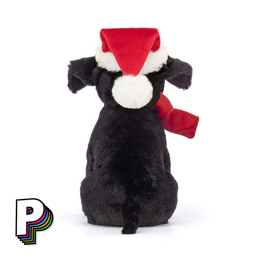 Winter Warmer Pippa Black Labrador Jellycat de dos