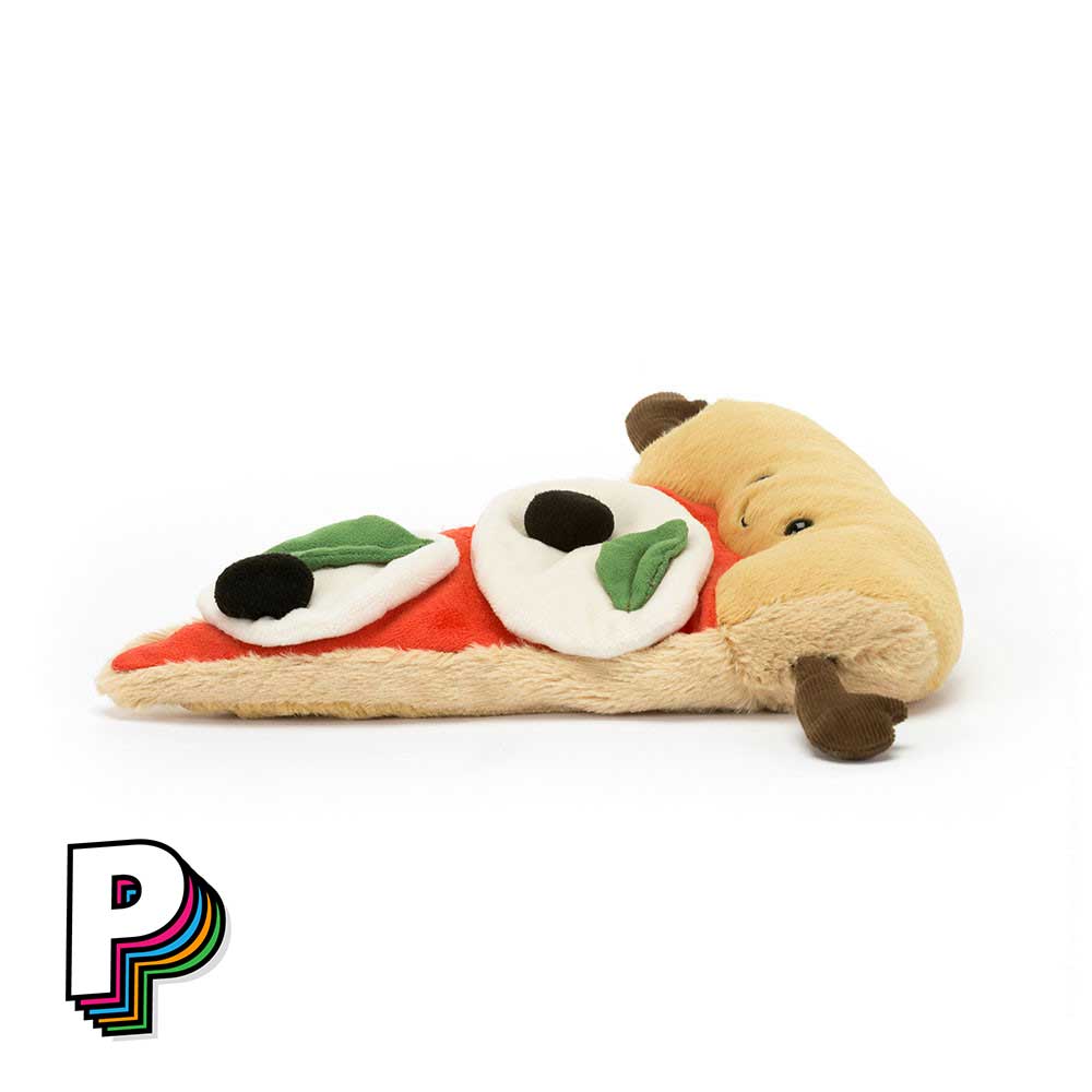 Peluche part de pizza Amuseables de Jellycat de côté