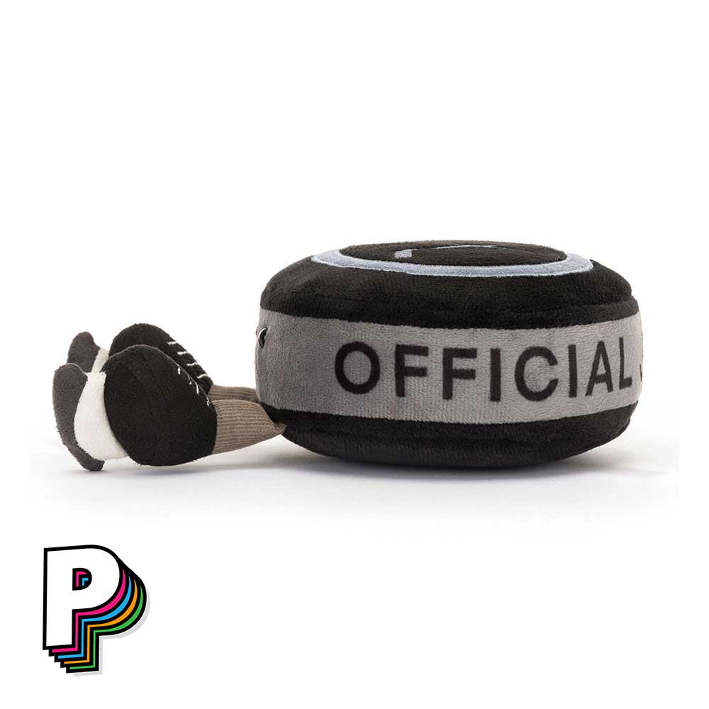 AS2HP Peluche palet Hockey sur glace Jellycat de côté