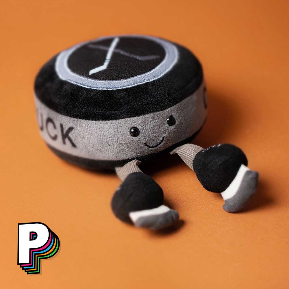 AS2HP Peluche palet Hockey sur glace Jellycat