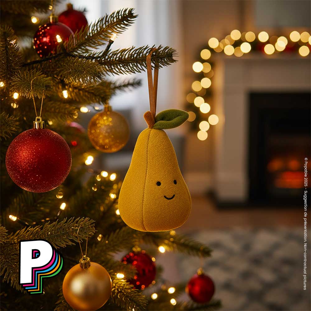 Peluche poire dorée à suspendre de Jellycat