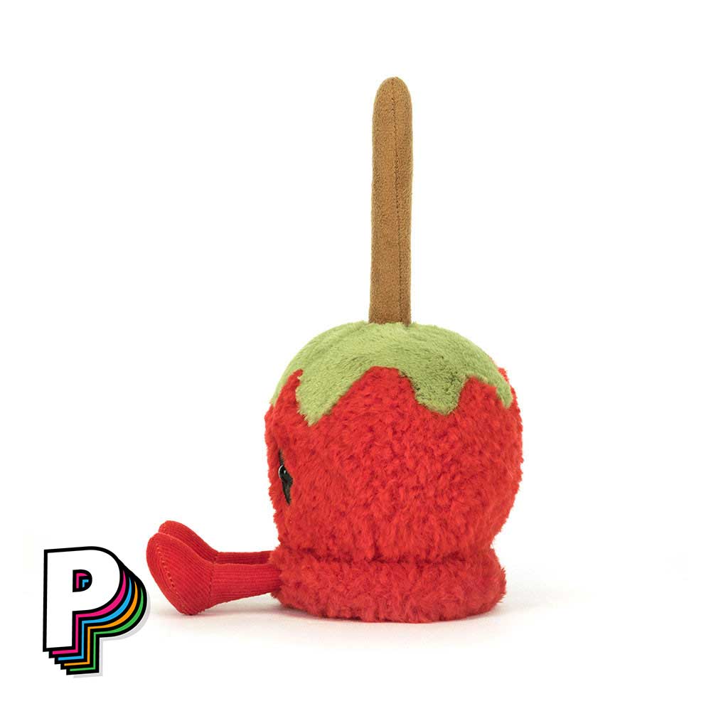 peluche pomme d'amour jellycat halloween de côté